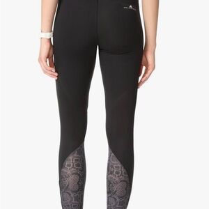 Adidas Stella McCartney Black Leggings with Gray Pattern